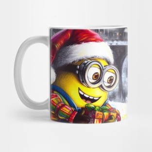 Merry Minions: Festive Christmas Art Prints Featuring Whimsical Minion Designs for a Joyful Holiday Celebration! Mug